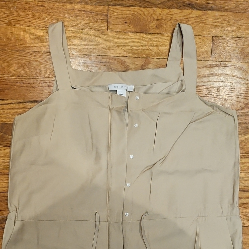 Elegant Tan Women's Jumpsuit - Picture 2 of 3